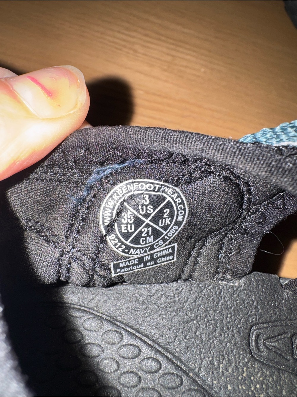 Keen Newport Sandals Navy Black Size 3 - Picture 6 of 7